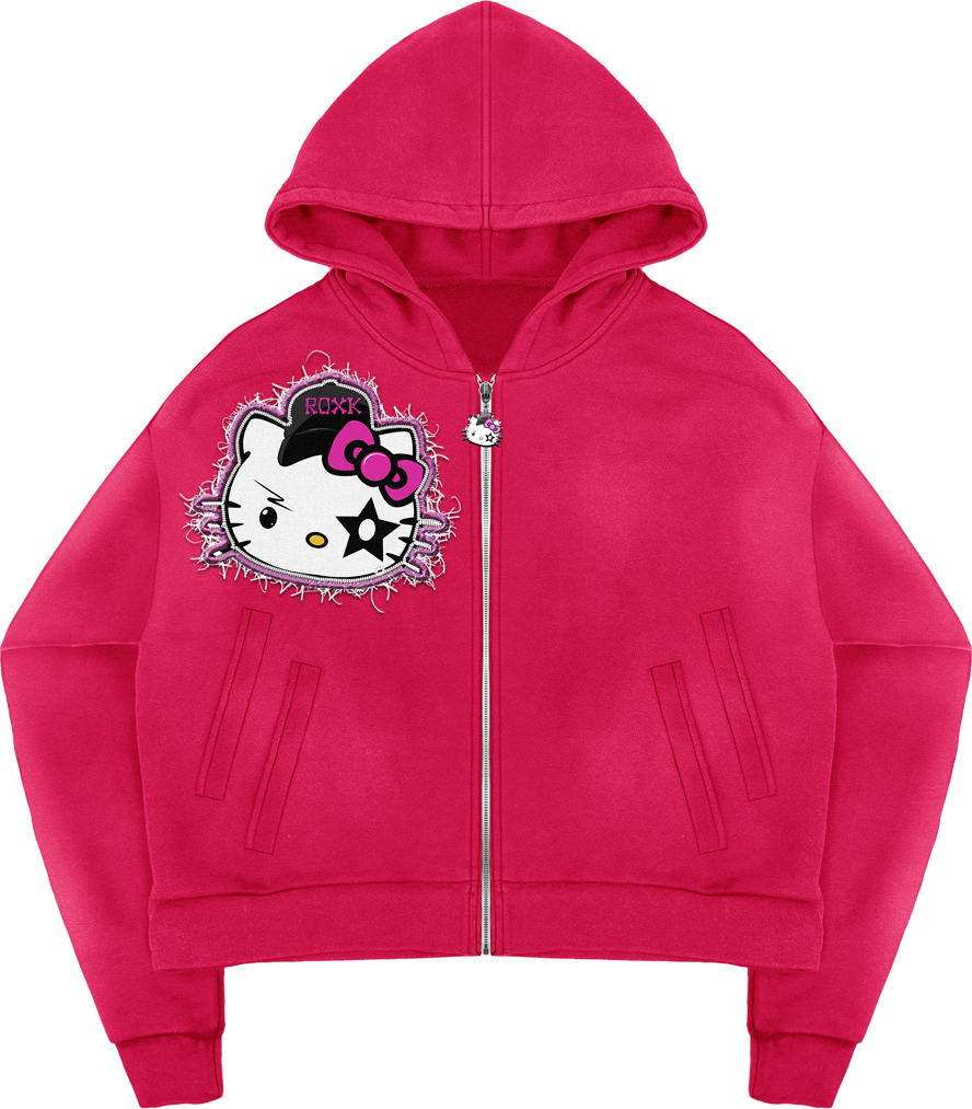 Pink Fuchsia Kitty Hoodie