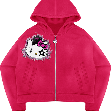 Pink Fuchsia Kitty Hoodie