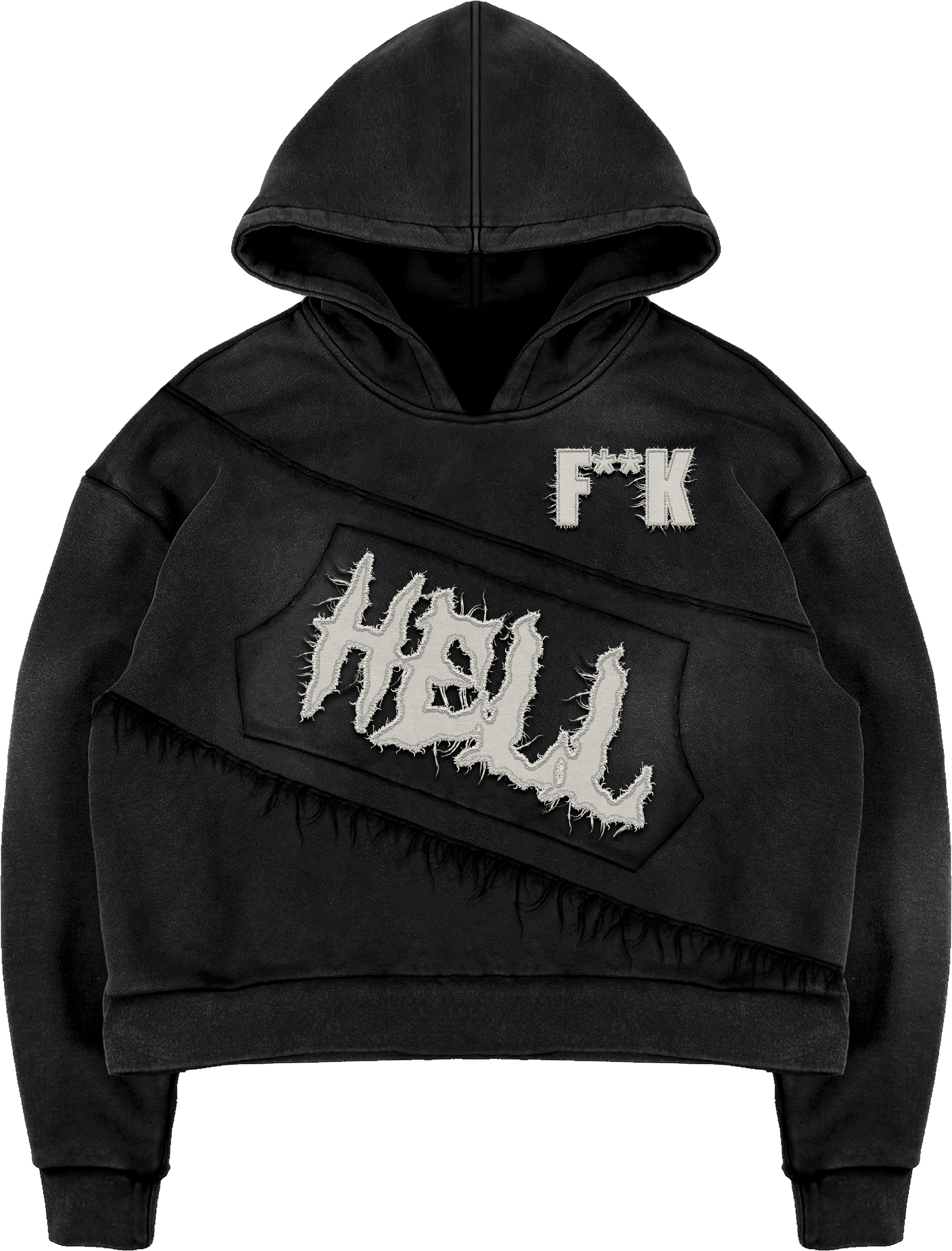 F**K HELL HOODIE - BLACK