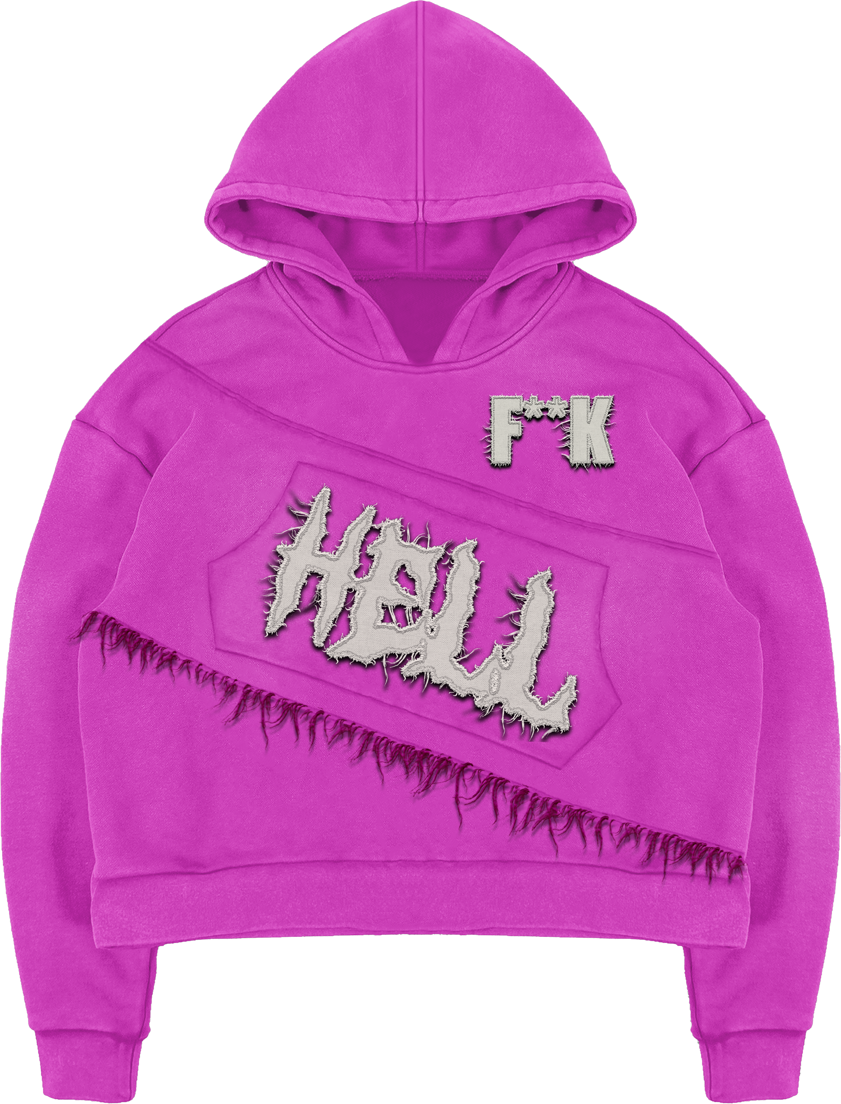 F**K HELL HOODIE - PINK