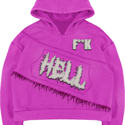 F**K HELL HOODIE - PINK