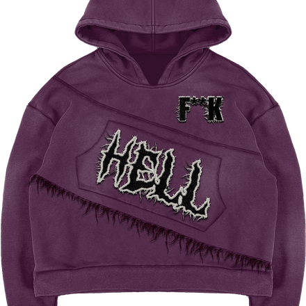 F**K HELL HOODIE - PLUM